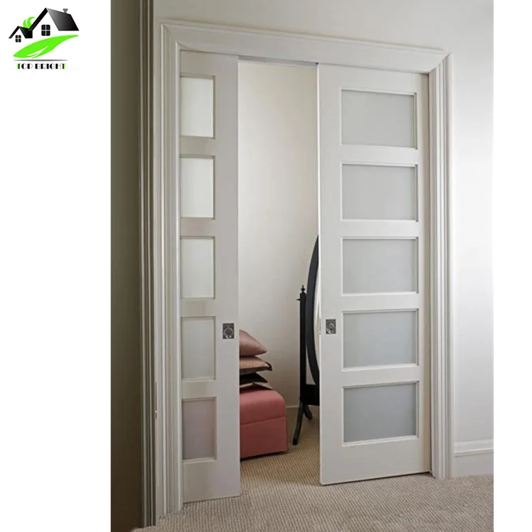 Latest Design Balcony Pvc Wooden Glass Interior Sliding Pocket