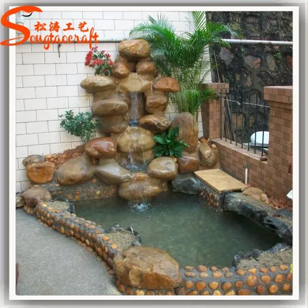 Guangzhou hersteller fiberglas kunstfelsen mini wasserfall ...