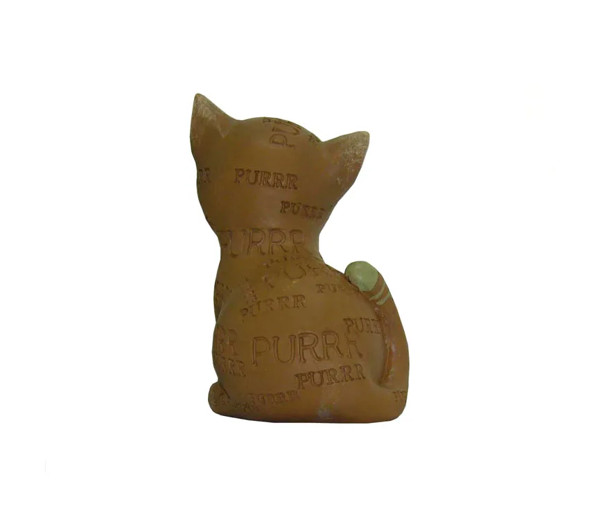 orange cat animal craft home decoration resin sculpture