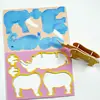 Printing funny gifts 3d puzzle pop out world with blank puzzle frame / sublimation blank puzzle