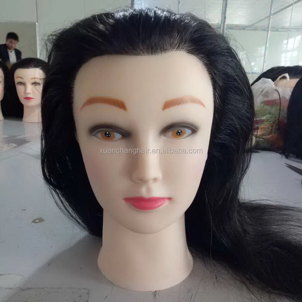 100 percent human hair mannequin head