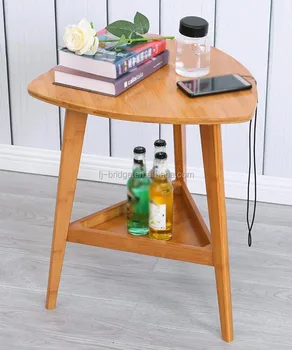 Modern Bamboo Sofa End Side Corner Coffee Table With Storage Shelf Modern Bamboo Sofa End Side Corner Coffee Table With Storage Shelf