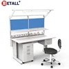 Dental lab bench workstation with movable cabinet