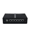Portable Industrial 6* Intel Rj-45 Ports Gigabit Lan Fanless Thin Client Linux Intel Mini PC With 4 *USB