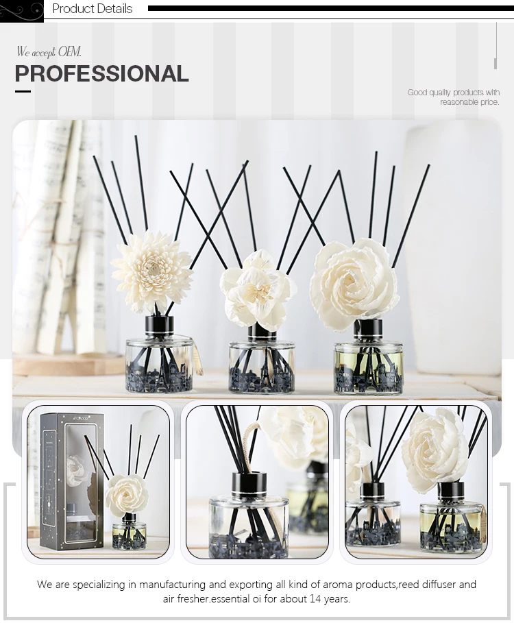 2019 Attractive Lavender Reed Diffuser Stick Flower Bottles Wholesale