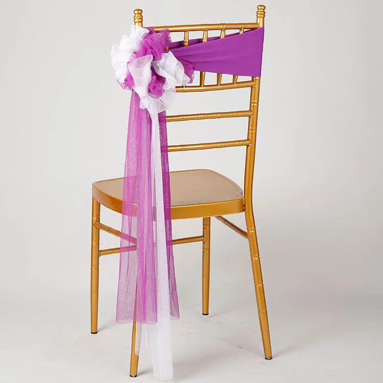 Organza Chair Cover Sash Bow Wedding Party Banquet Chair 