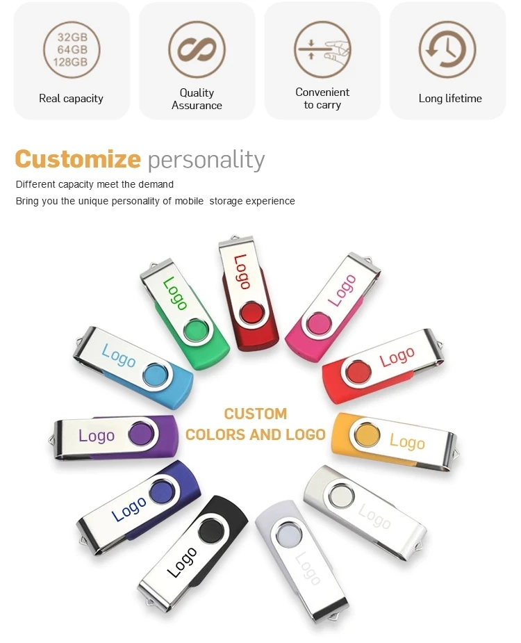 Customized logo low price swivel pendrive usb 8gb 16gb 32gb 64gb 128gb usb flash drive - ANKUX.COM