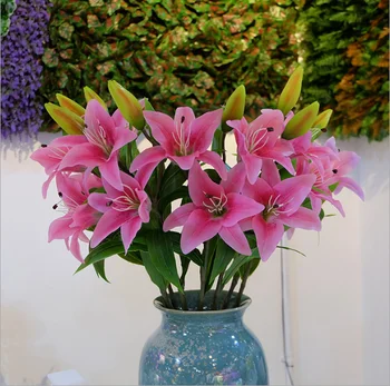 Wholesale Artificial Real Touch Tiger Lily Wedding Flowers ...