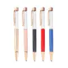 Jinghao Brand Japan USA Empty Tube Ballpoint Pen Floating Glitter Pen With Rose Gold Fittings