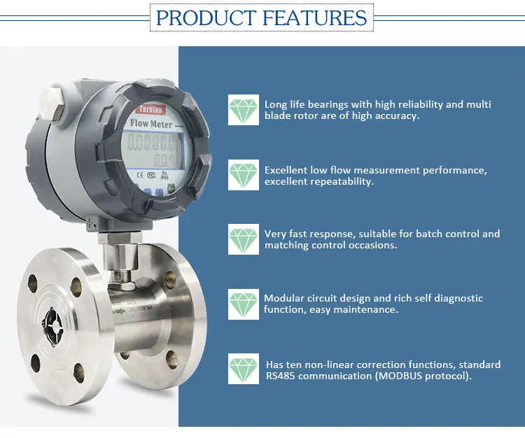 Oil/water Flow Meter Liquid Flow Measurement Pulse Output Fuel Oil ...