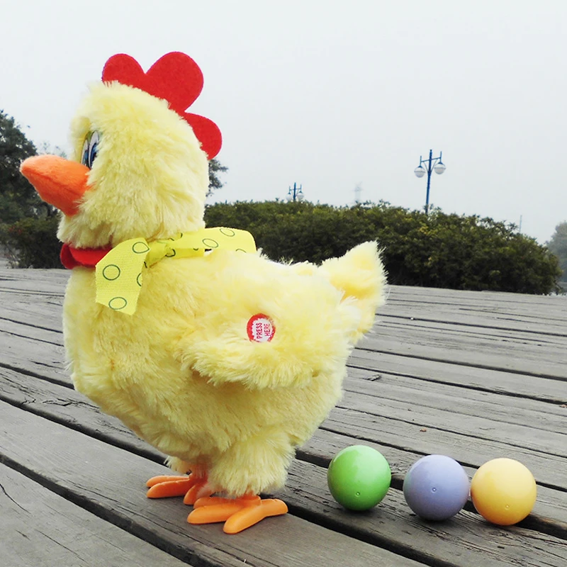 egg laying chicken plush toy