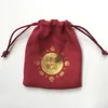 custom suede drawstring bag/suede jewelry pouch