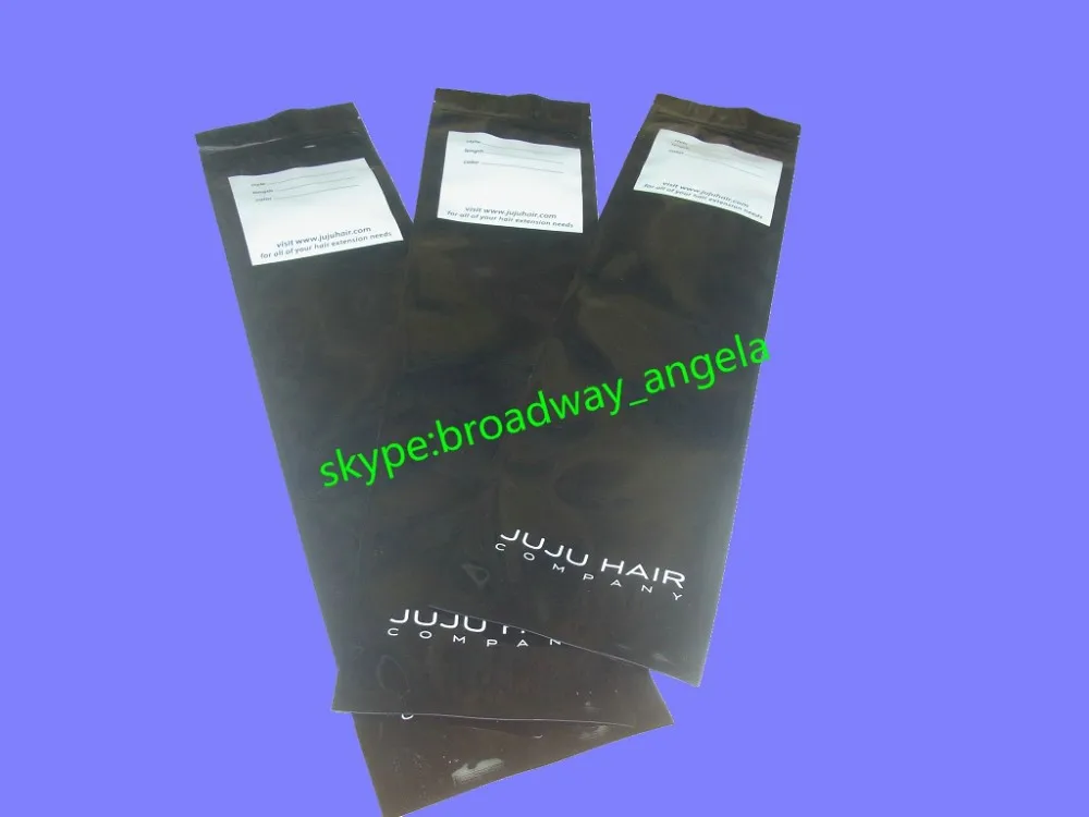Custom Printed Reclosable Ziplock Plastic Hair Extension Bags Buy