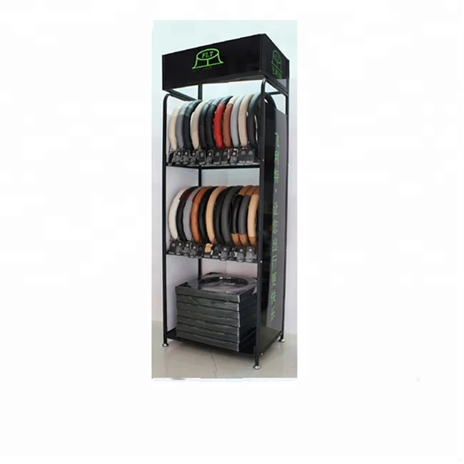 Auto Parts Powder Coated Display Rack 3 Shelves Steering Wheel Metal