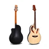 High quality semi round back solid spruce top guitar acoustic guitar electric