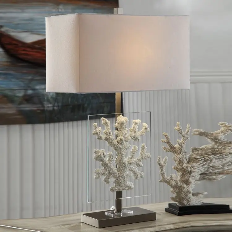 crystal base decorative hammered antique brass finish resin table lamps