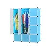 12 cubes modular plastic cabinet wardrobe design for bedroom