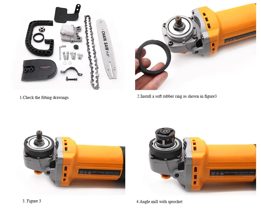 Chainsaw Bracket Kit Fits Angle Grinders 100 115 125 150 Replacement