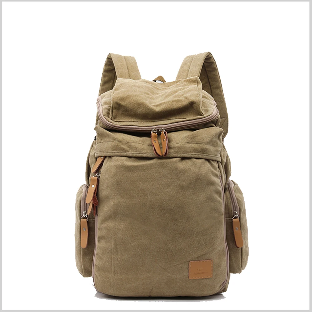 Custom Student Canvas Bagpack Bag New Design Hiking Travel Laptop ...