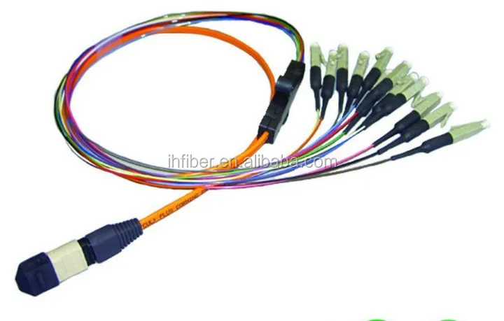 Fiber Optic Om3 Uni Boot Lc Connector Mpo Patch Cord 12core - Buy Uni ...