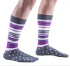 men's combed cotton patterned mid calf dress socks