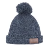 Custom Unisex Solid Color Leather Patch Beanie Warm Ski Cap Winter Knitting Hat