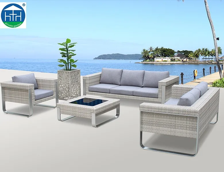 Best Sell Outdoor Patio Rattan Sofa Lounge Fancy Garden Rattan Wicker