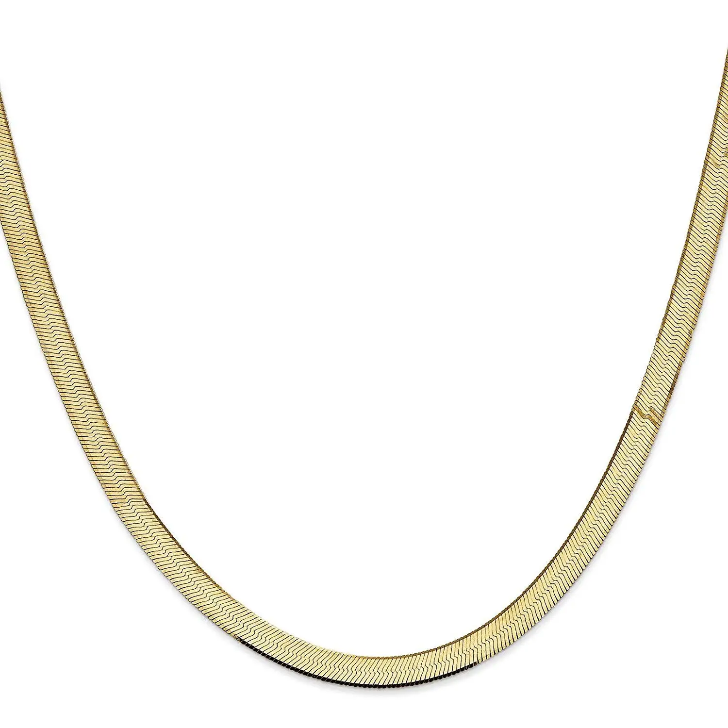 14K Yellow Gold Overlay 18 Inch Herringbone Necklace / 14K GOLD PLATED ...