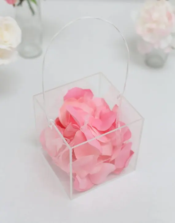 acrylic flower girl basket