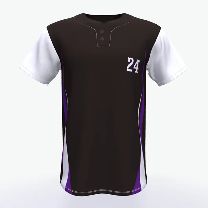 black and grey baseball jersey