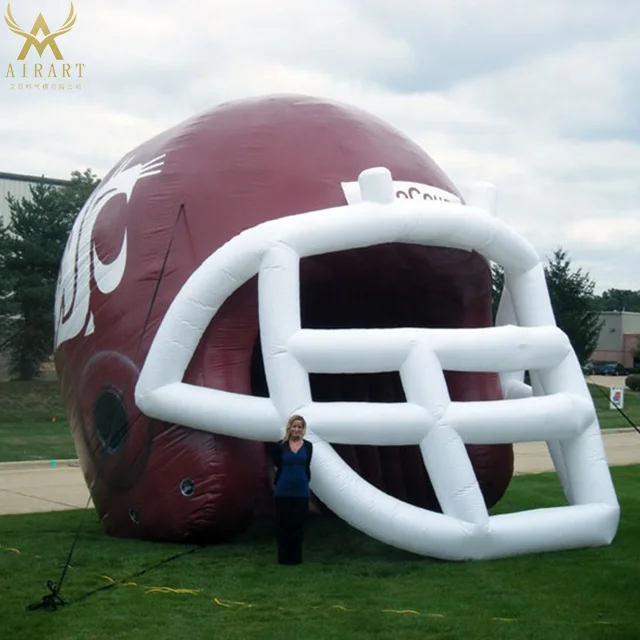 Custom Inflatable Football Helmet Customizable Color Giant Inflatable Football Helmet Tunnel