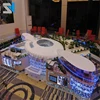 ho scale football stadium model, 3d miniature building model
