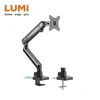 Single Monitor Aluminum Slim Mechanical Spring Monitor Arm with USB Ports