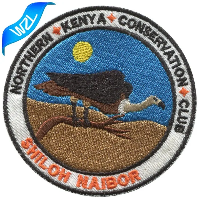 Custom 100 Cotton Fabric And Cotton Thread Embroidery Clothing Patch