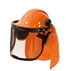 HVE001 Gardening Safety Helmet With Mesh Visor And Protective Earmuff Industrial Helmet Safety Face Shield