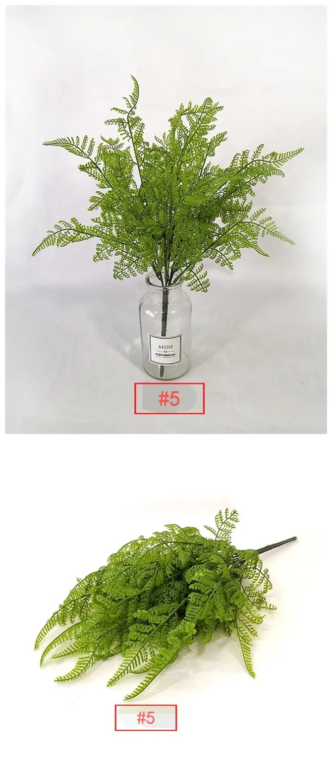 Wholesale Faux Greenery Leaves Artificial Plastic Fern