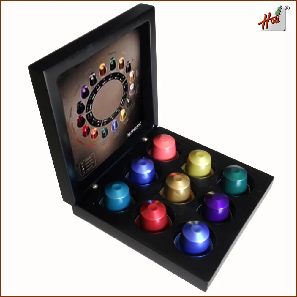 Custom Wooden Gift Box For Nespresso Coffee Capsule Hcrcn4+3b Buy