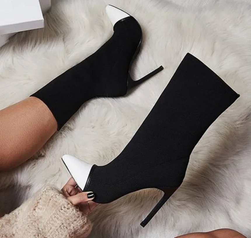 2019 Mature Women Boots High Heels Sexy Tight Ankle Boots - Buy Boots ...