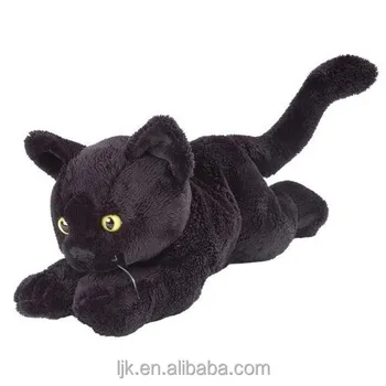 black stuffed cat toy