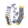 Bonypony Women's Fun Colorful Crew Socks Wholesale Fashion Cotton Color Block Warm Colorful Casual Dress Socks