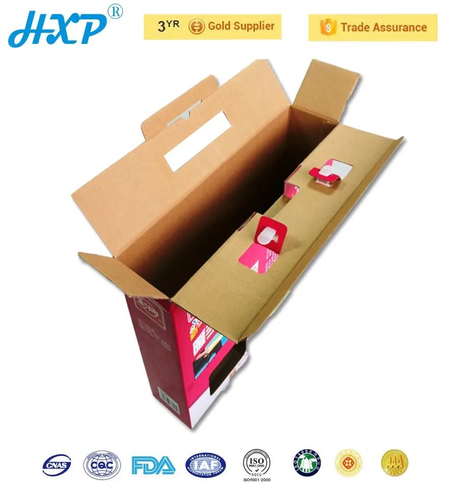 Corrugated Paper Packaging Carton Box Handles With Plastic Handle Buy