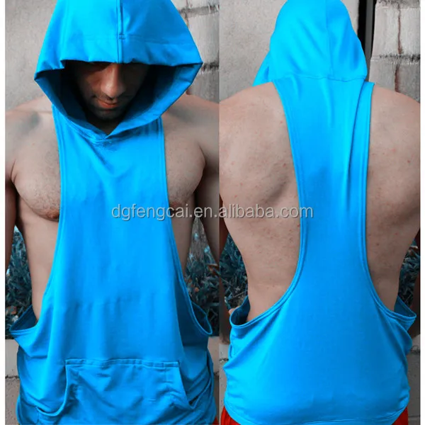 sleeveless stringer hoodie