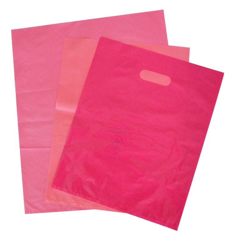 Die Cut Handle Cute Garment Plastic Bags Die Cut Ldpe Bag 15x20 Ldpe