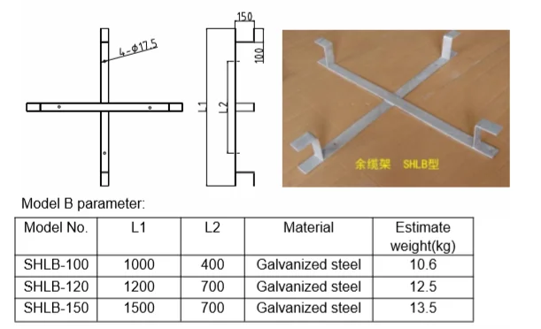 Electrical cable storage bracket fiber joint box on adss cable tension clamp
