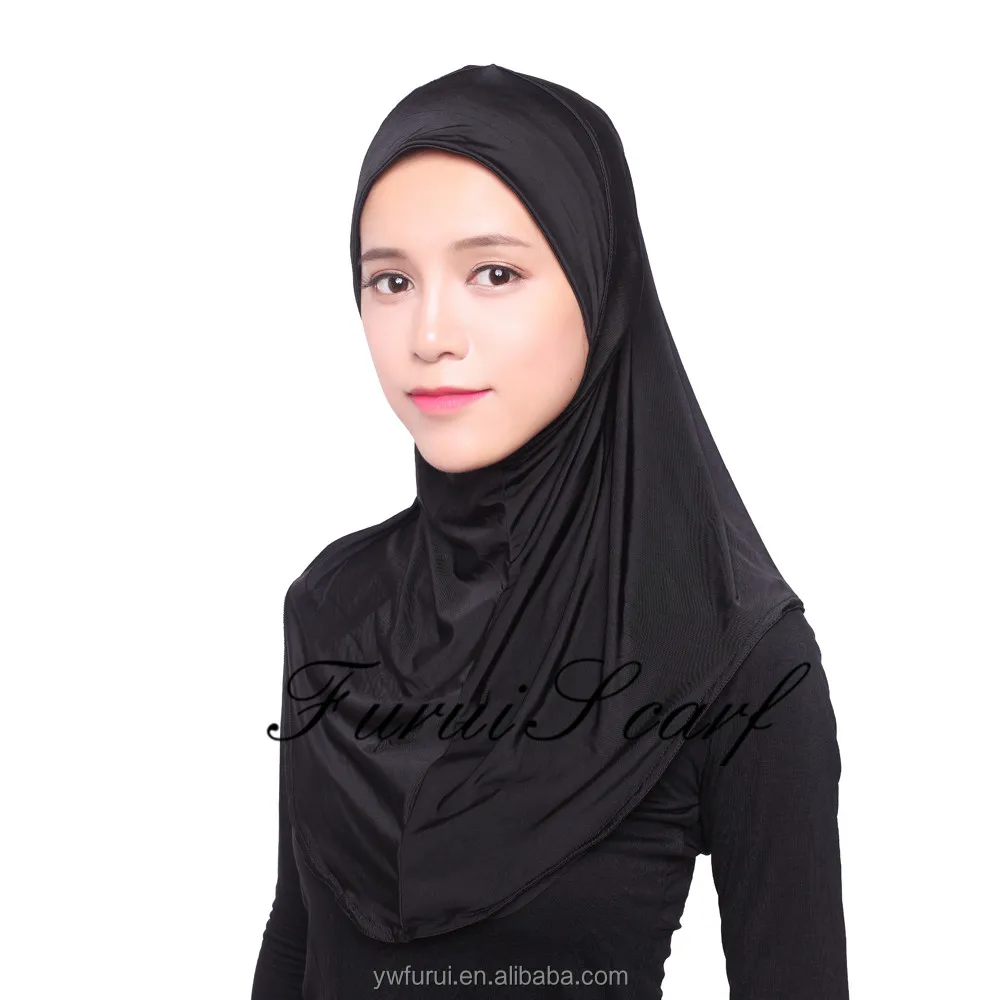Musulman Nouveau Style Glace Soie Tissu Doux Islamique Hijab Mix Couleurs Grande Taille Mode Foulards Châles