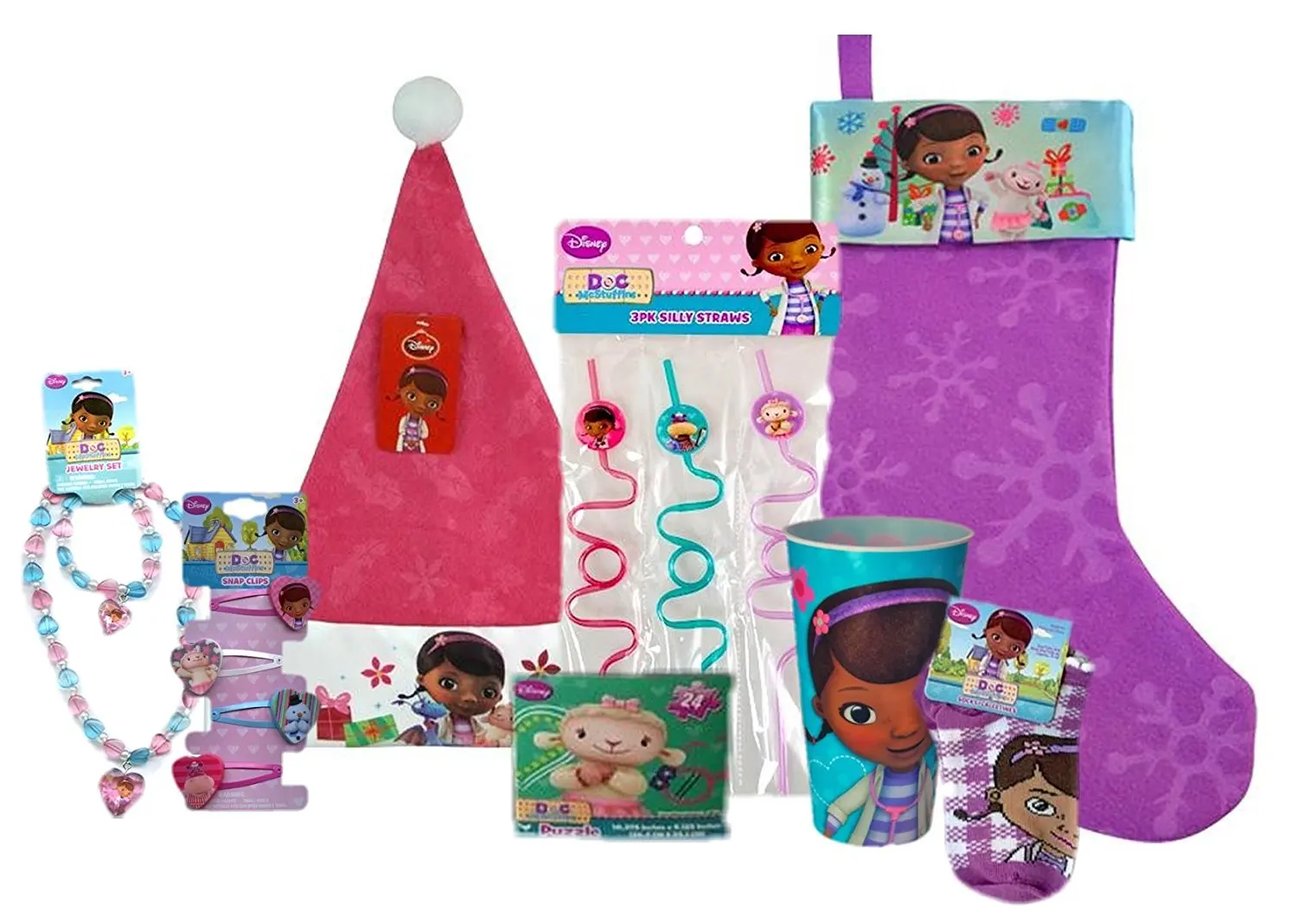 Disney Complete Stocking Bundle: Stocking, Cap, Toys & Candy (Disney Doc McStuffins)