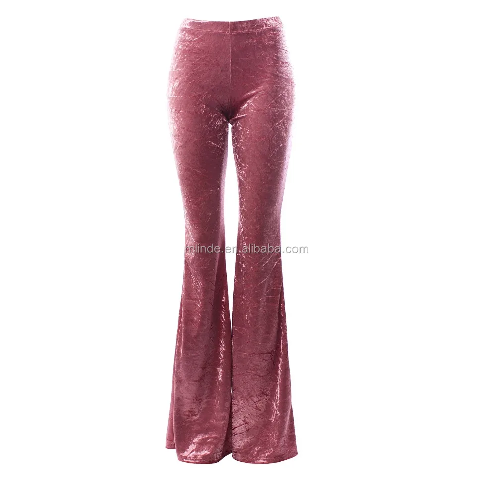 crushed velvet bell bottoms