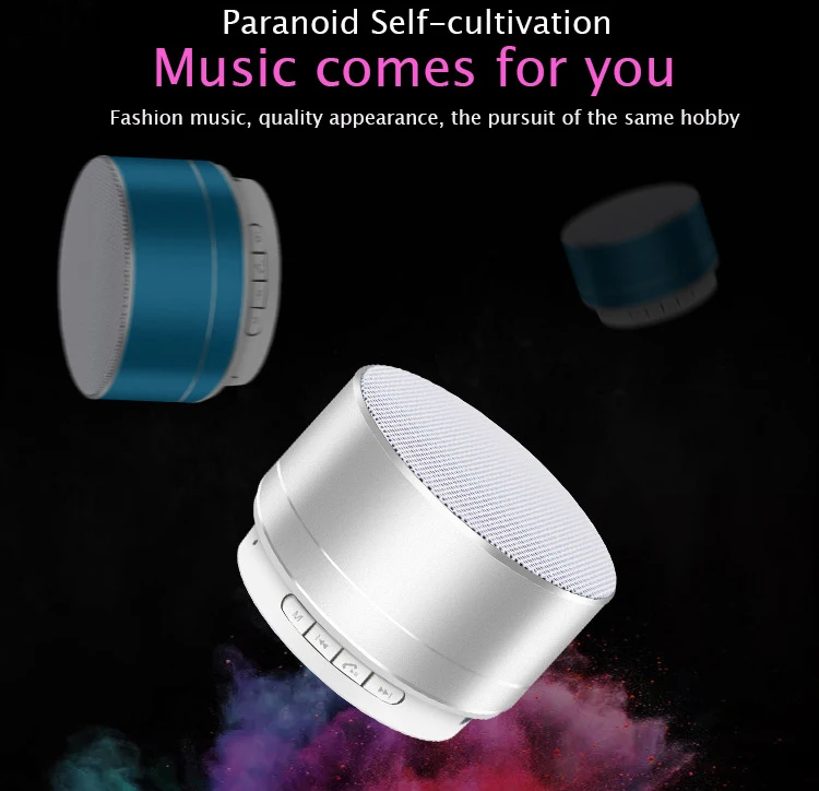 Customized logo print mini wireless speaker with FM radio - ANKUX.COM