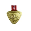 custom triangle gold metal medals trophy for military match round antique brass souvenir plaque embossed metal medals trophy