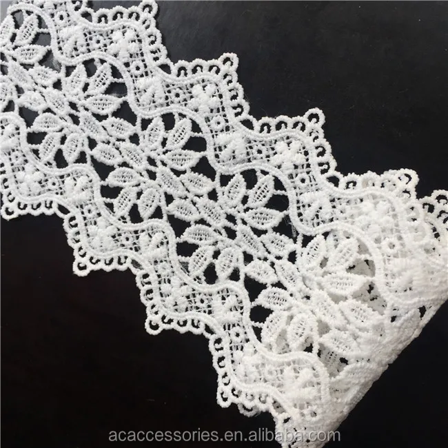 Wholesale Stock Embroidered Floral Scalloped Venice Lace Trimming ...